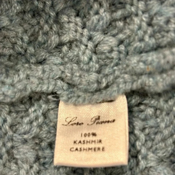Loro Piana 100% Cashmere Collared Cardigan Chunky Knit Sweater 42 Italy $2295 - Picture 8 of 9